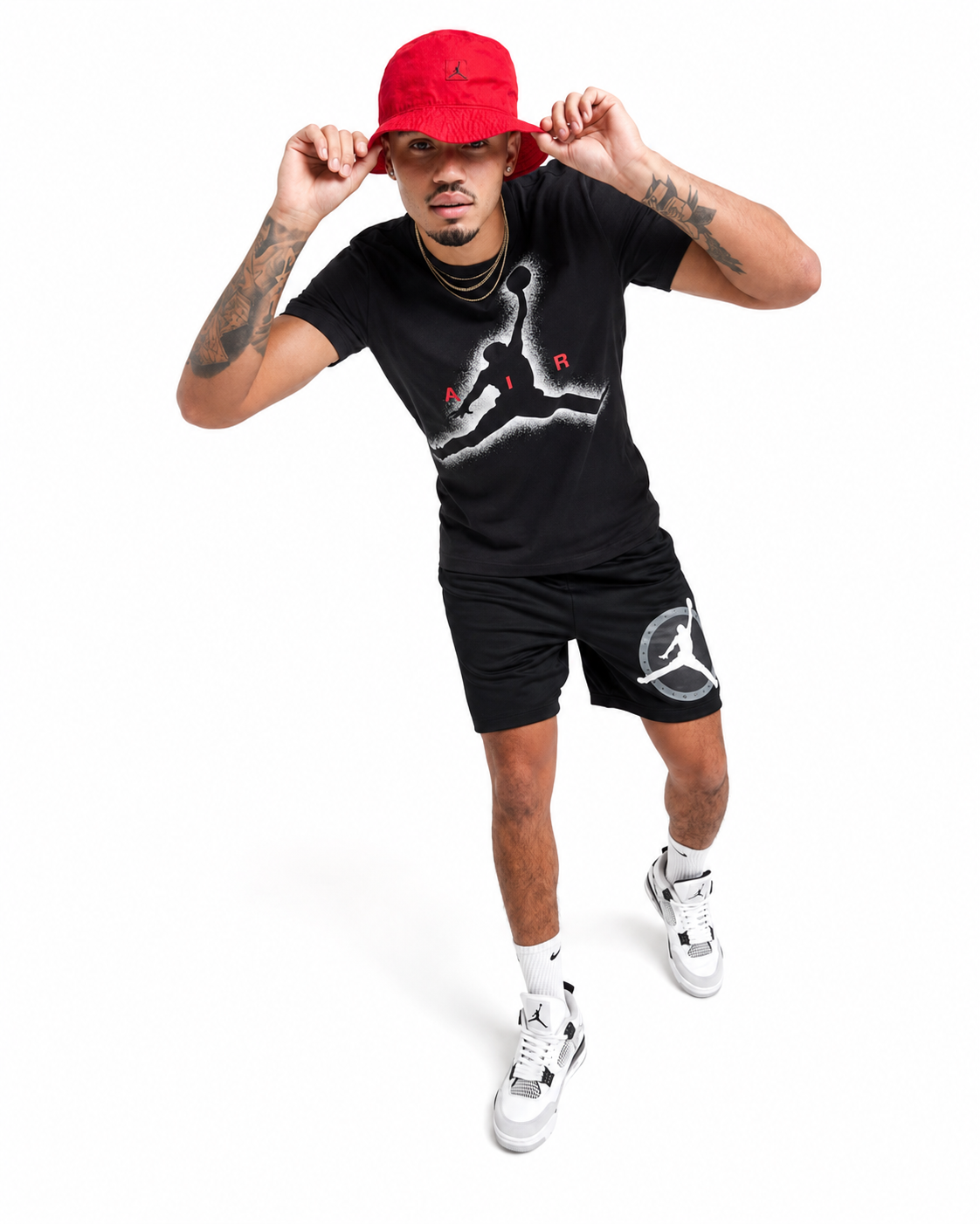 Nike Air Jordan Large Graphic Mens T Shirt in Black