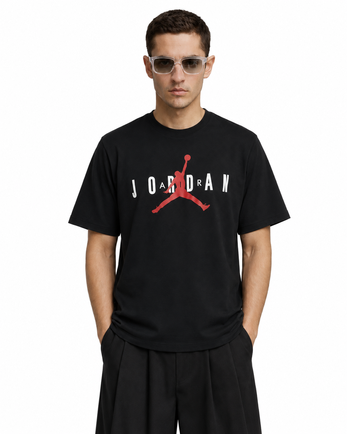 Nike Air Jordan Mens T Shirt In Black Colour Black