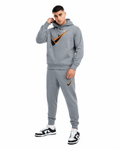 Nike Grey Moto Fleece Hooded Tracksuit Colour Grey