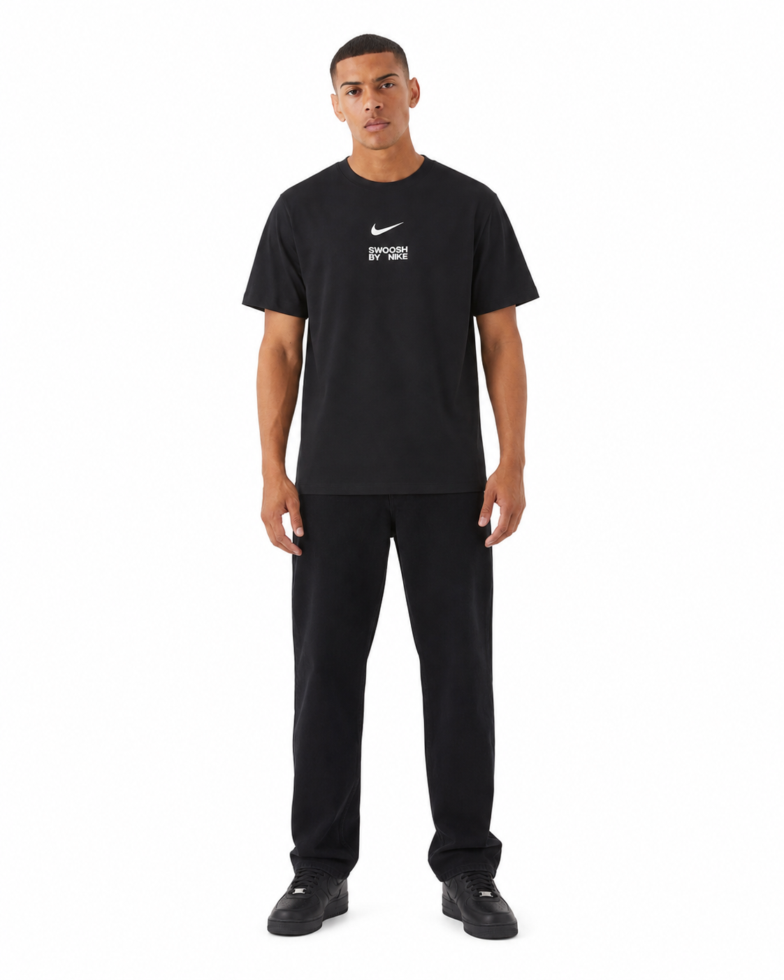 Nike Sportswear Swoosh Black Mens T-Shirt