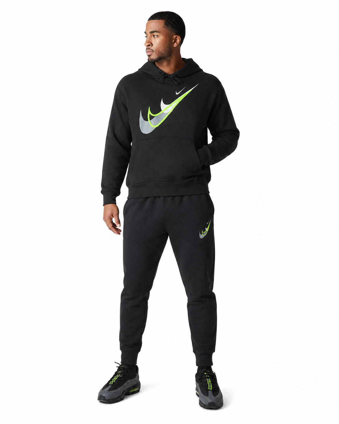 Nike Standard Issue Moto Overhead Tracksuit In Black Colour Black