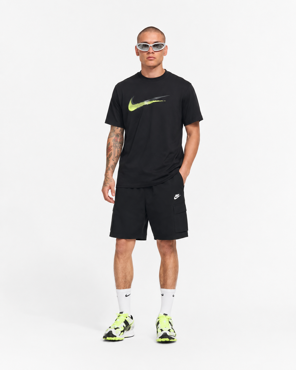 Nike Swoosh Sportswear Black Mens T-Shirt