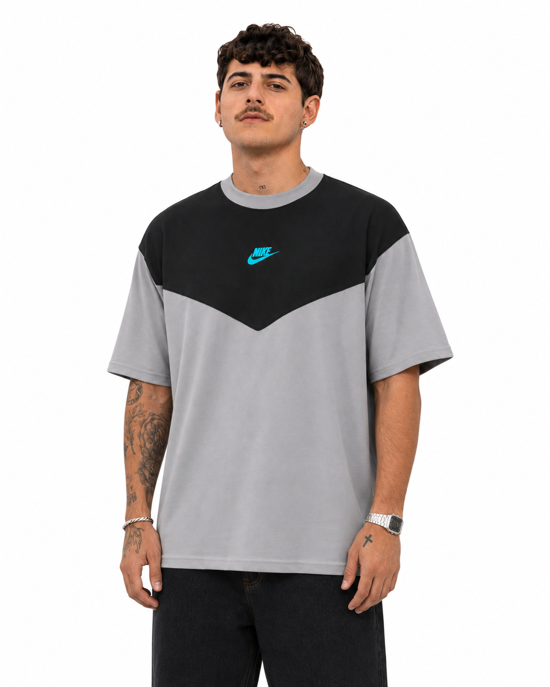 Nike Tech Sportswear Mens Grey/Black T-Shirt