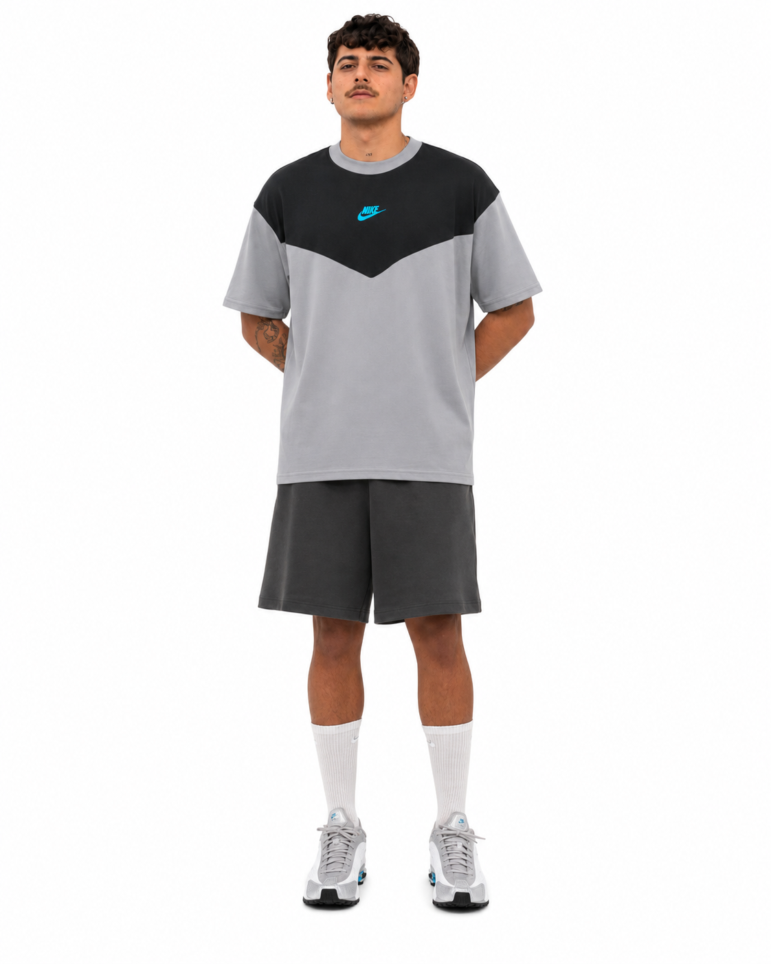 Nike Tech Sportswear Mens Grey/Black T-Shirt
