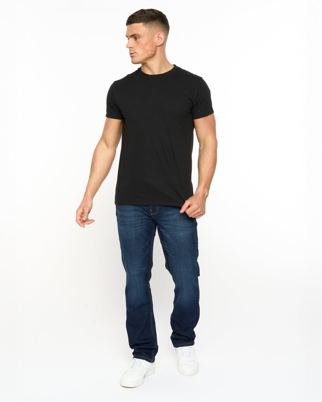 Mens Nezzy Straight Leg Jeans Dark Wash