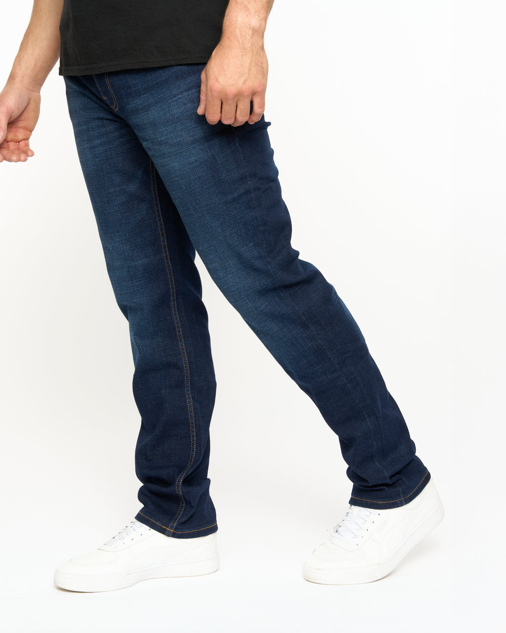 Mens Nezzy Straight Leg Jeans Dark Wash