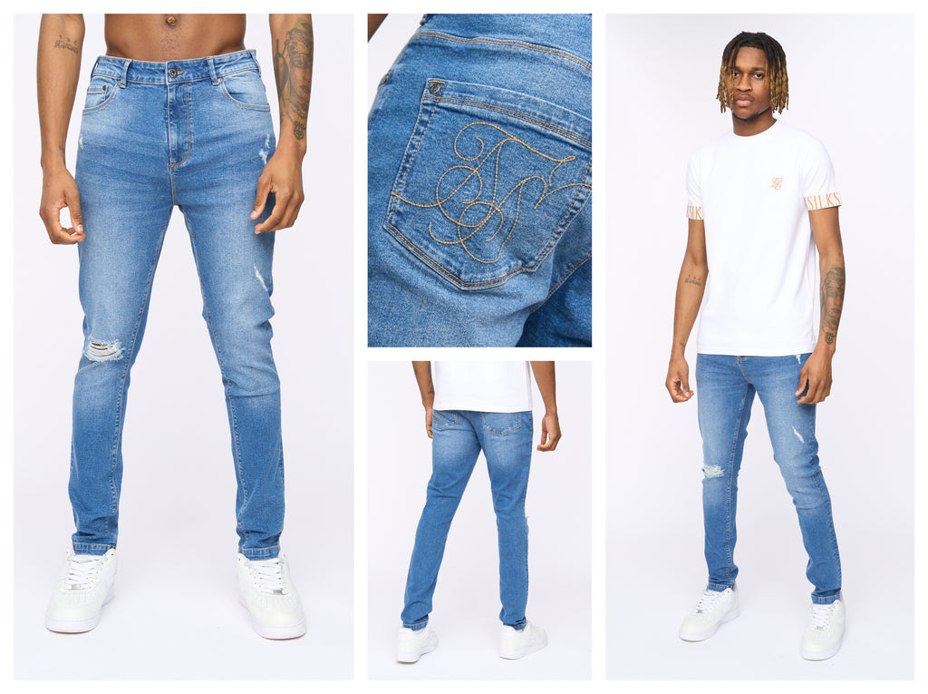 Sik Silk Skinny Roke  Jeans Light Blue