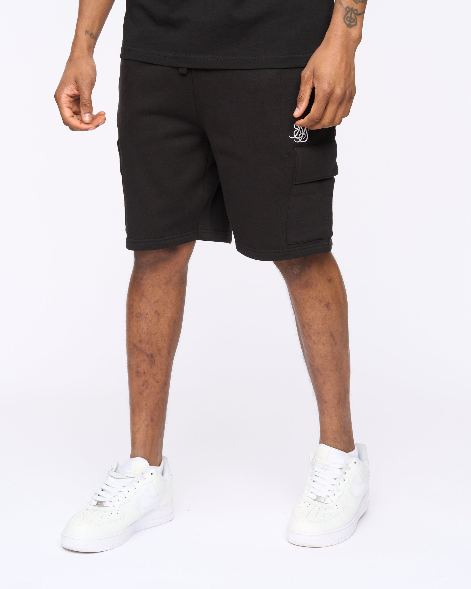 Sik Silk Black Essentials Cargo Shorts