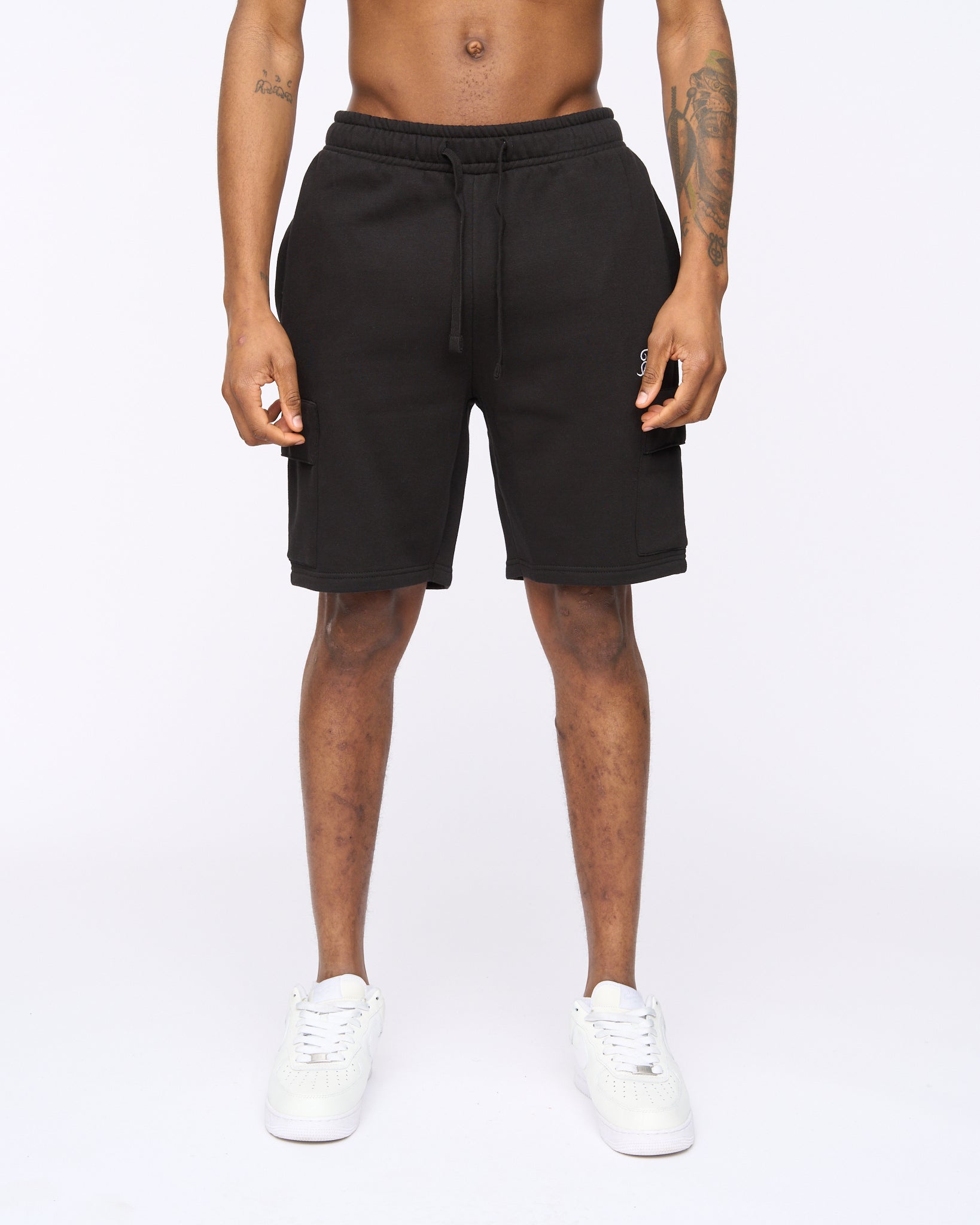 Sik Silk Black Essentials Cargo Shorts