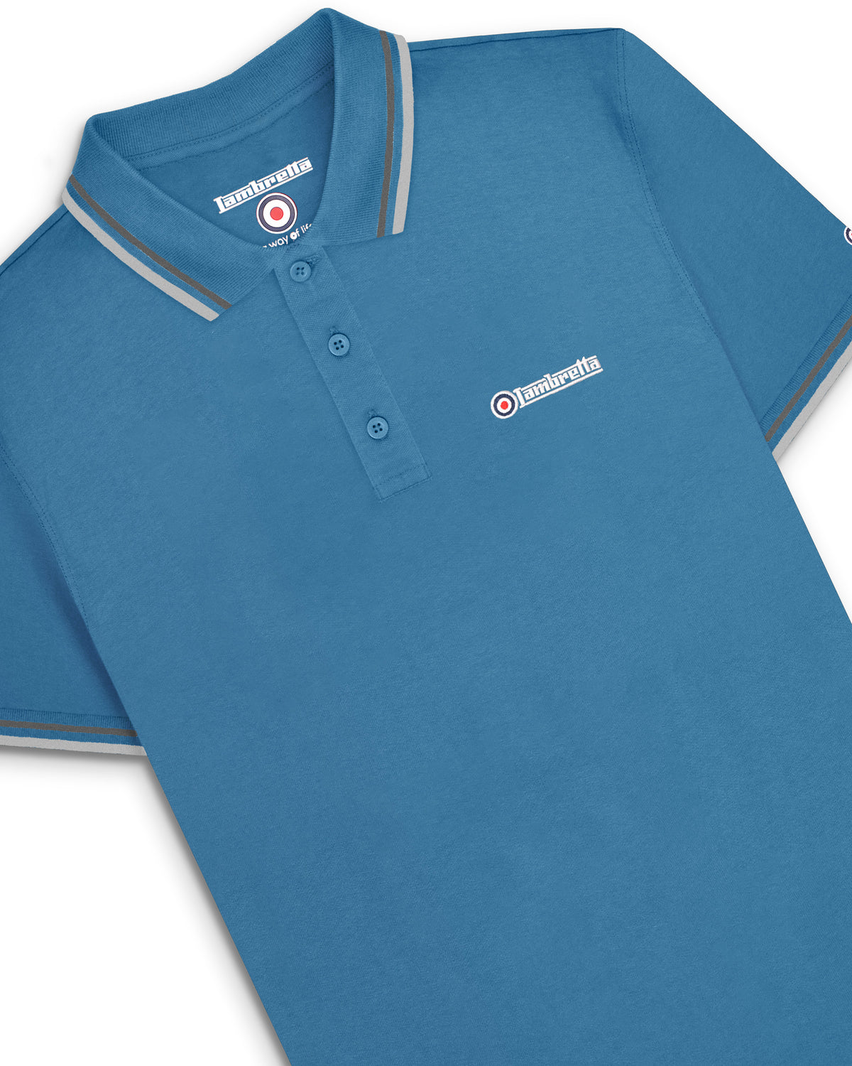 Lambretta Twin Tipped Polo Blue