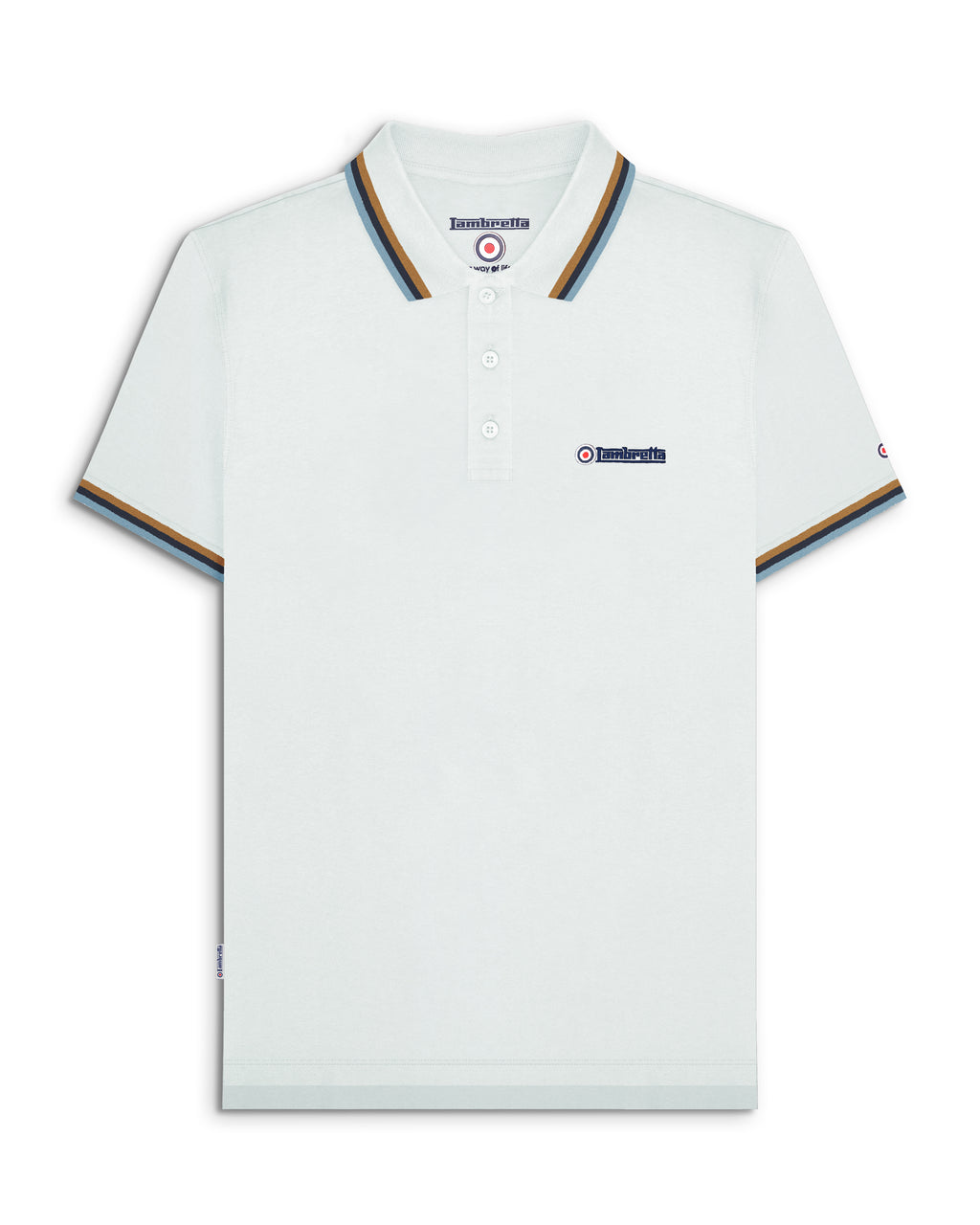 Lambretta Triple Tipped Polo  Foggy Dew