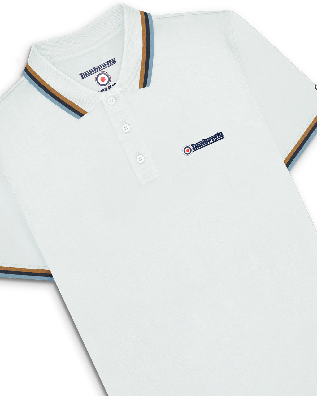 Lambretta Triple Tipped Polo  Foggy Dew