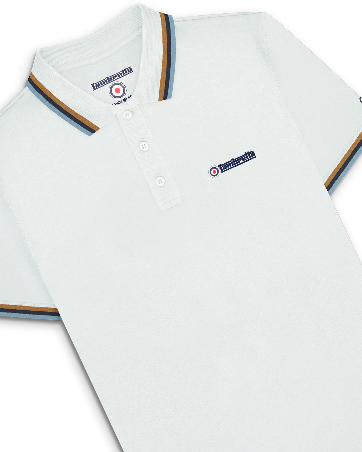 Lambretta Triple Tipped Polo  Foggy Dew