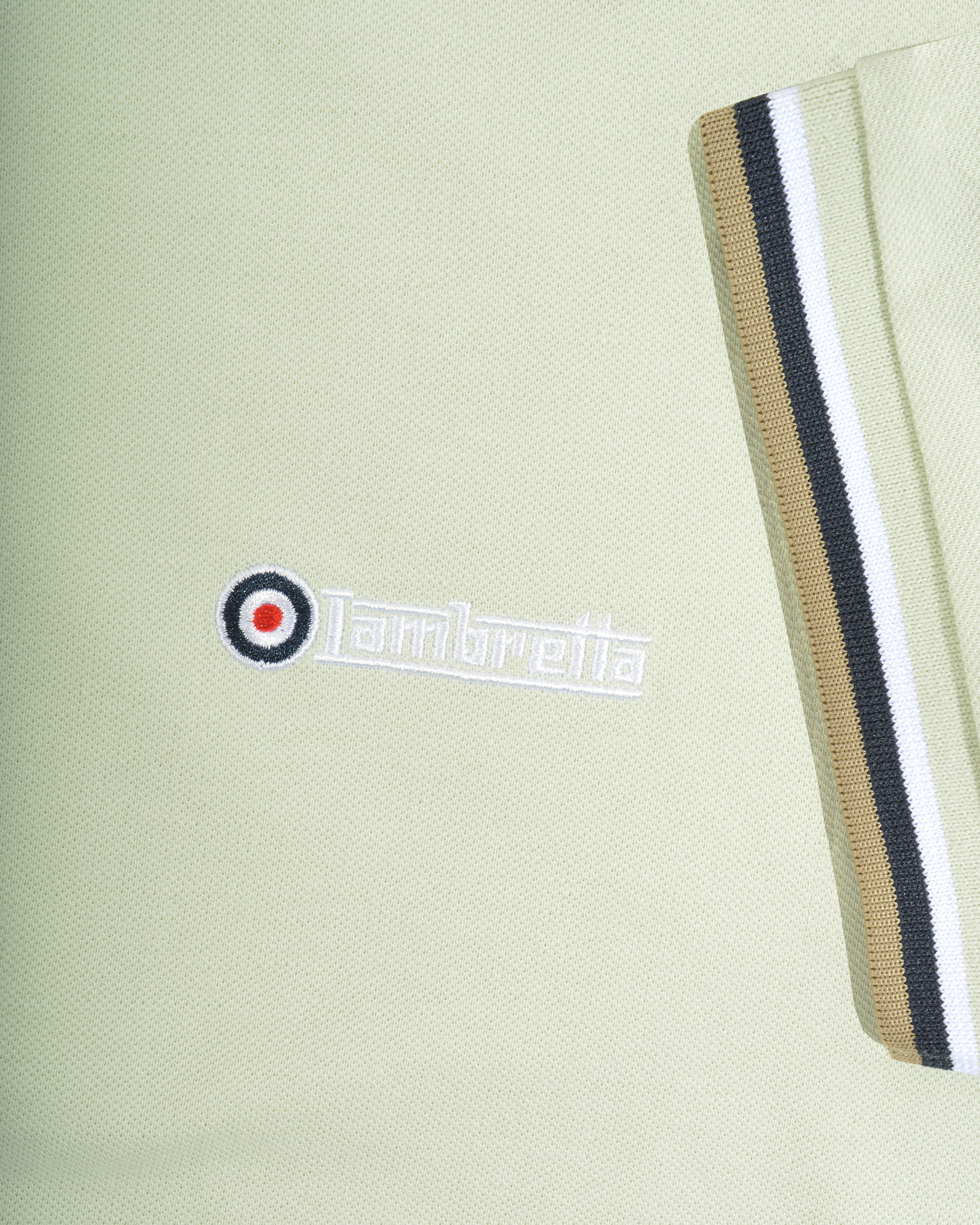 Lambretta triple tip polo  Pale Aqua