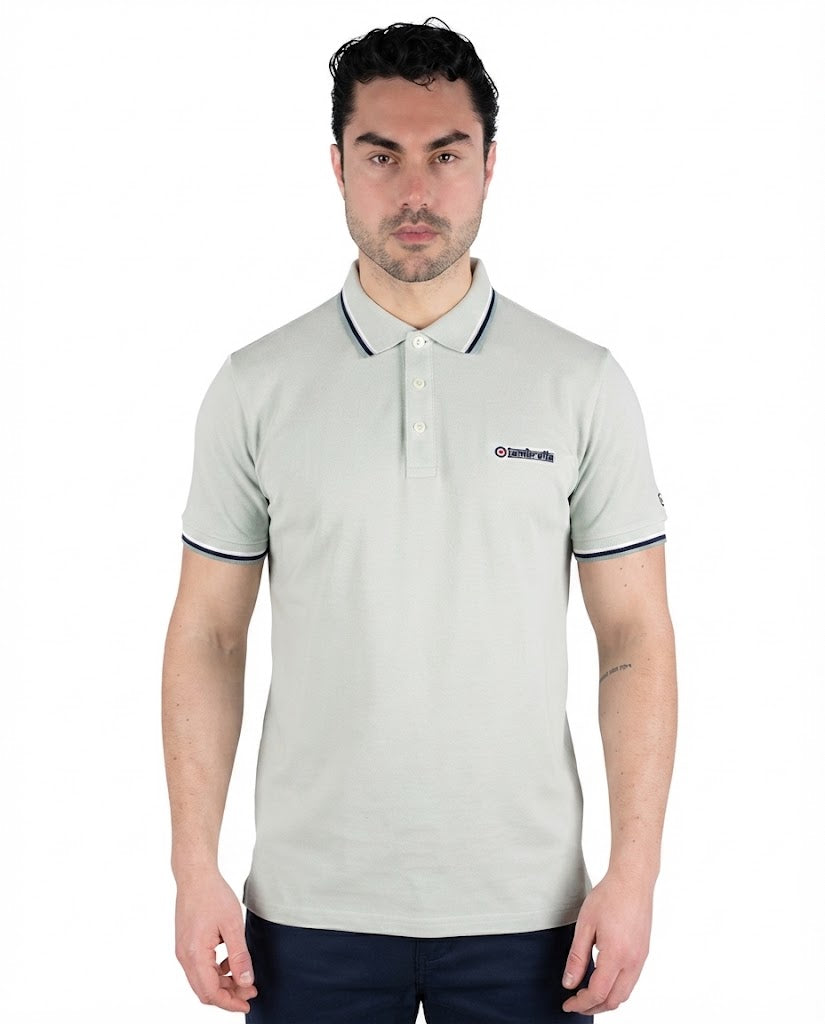 Lambretta triple tip polo  Pale Aqua