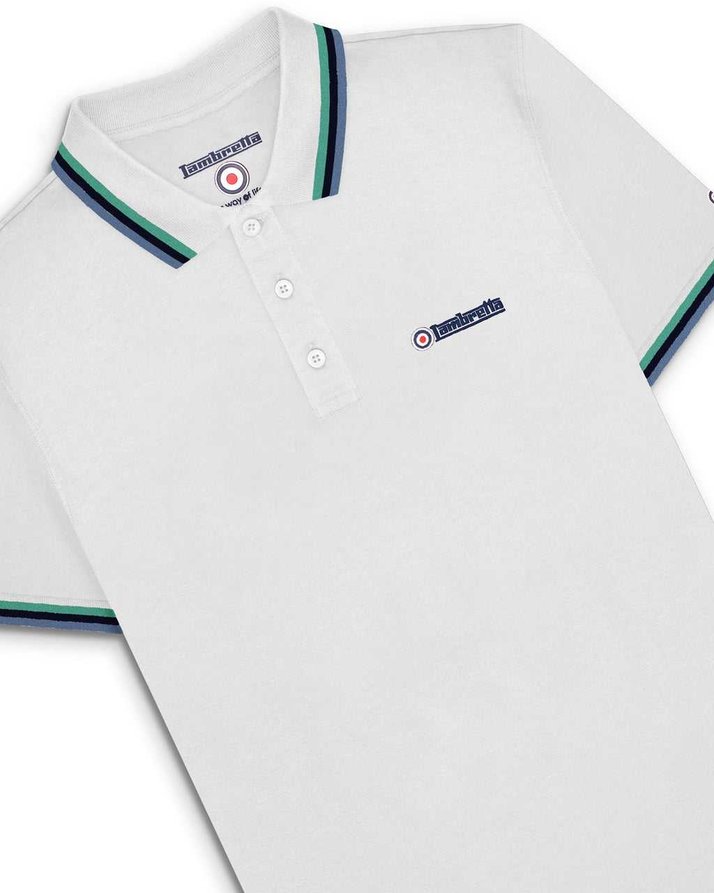 Lambretta triple tip polo white