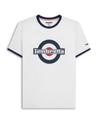 Lambretta Logo Ringer T shirt  White