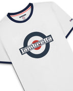 Lambretta Logo Ringer T shirt  White