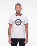 Lambretta Logo Ringer T shirt  White