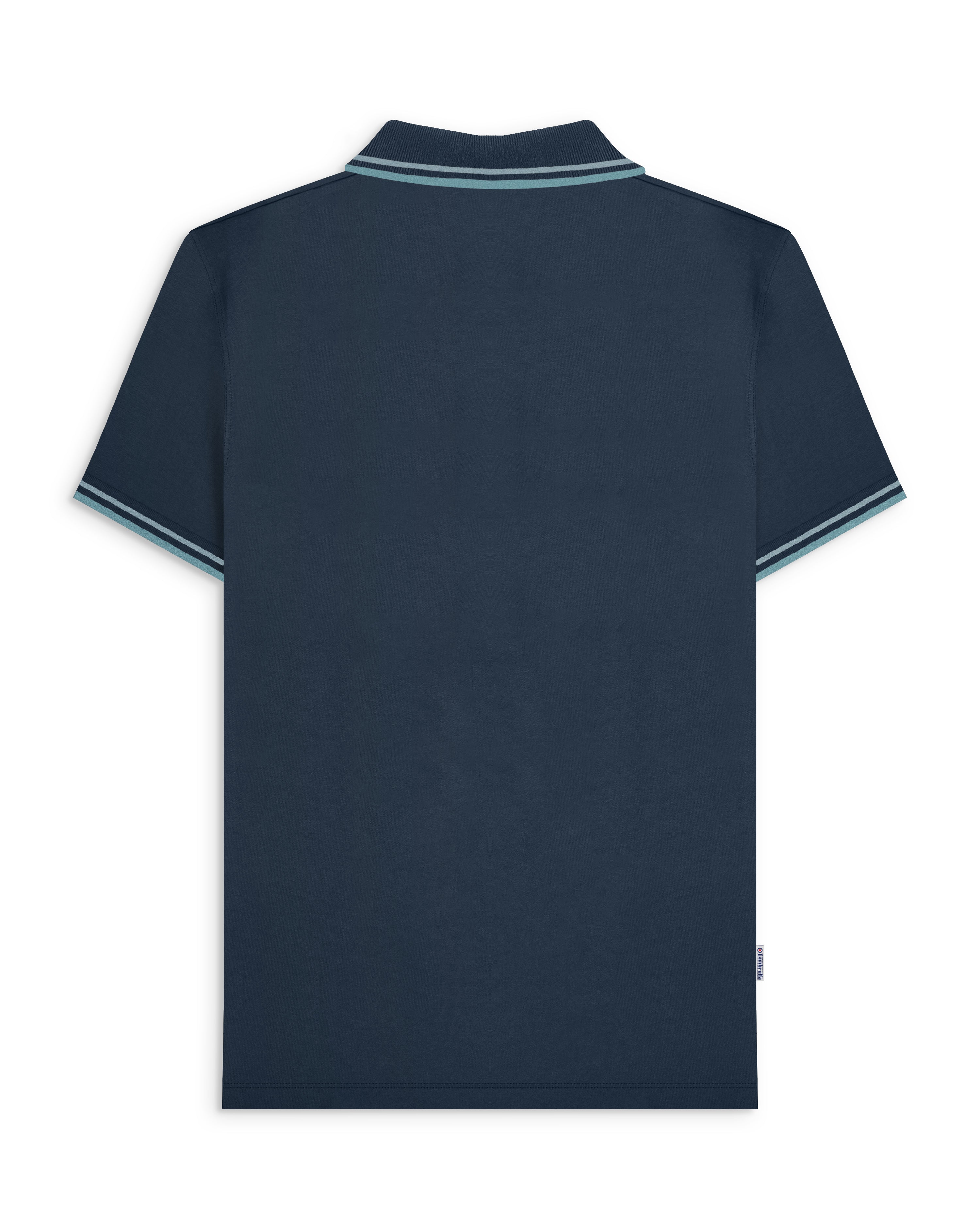Mens Lambretta Houndstooth Polo Navy