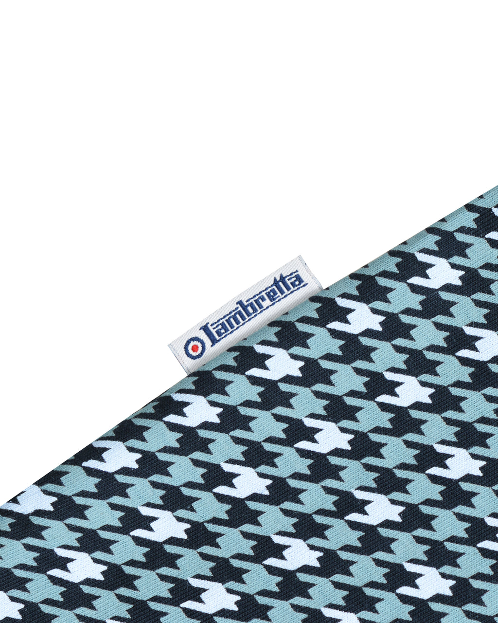 Mens Lambretta Houndstooth Polo Navy