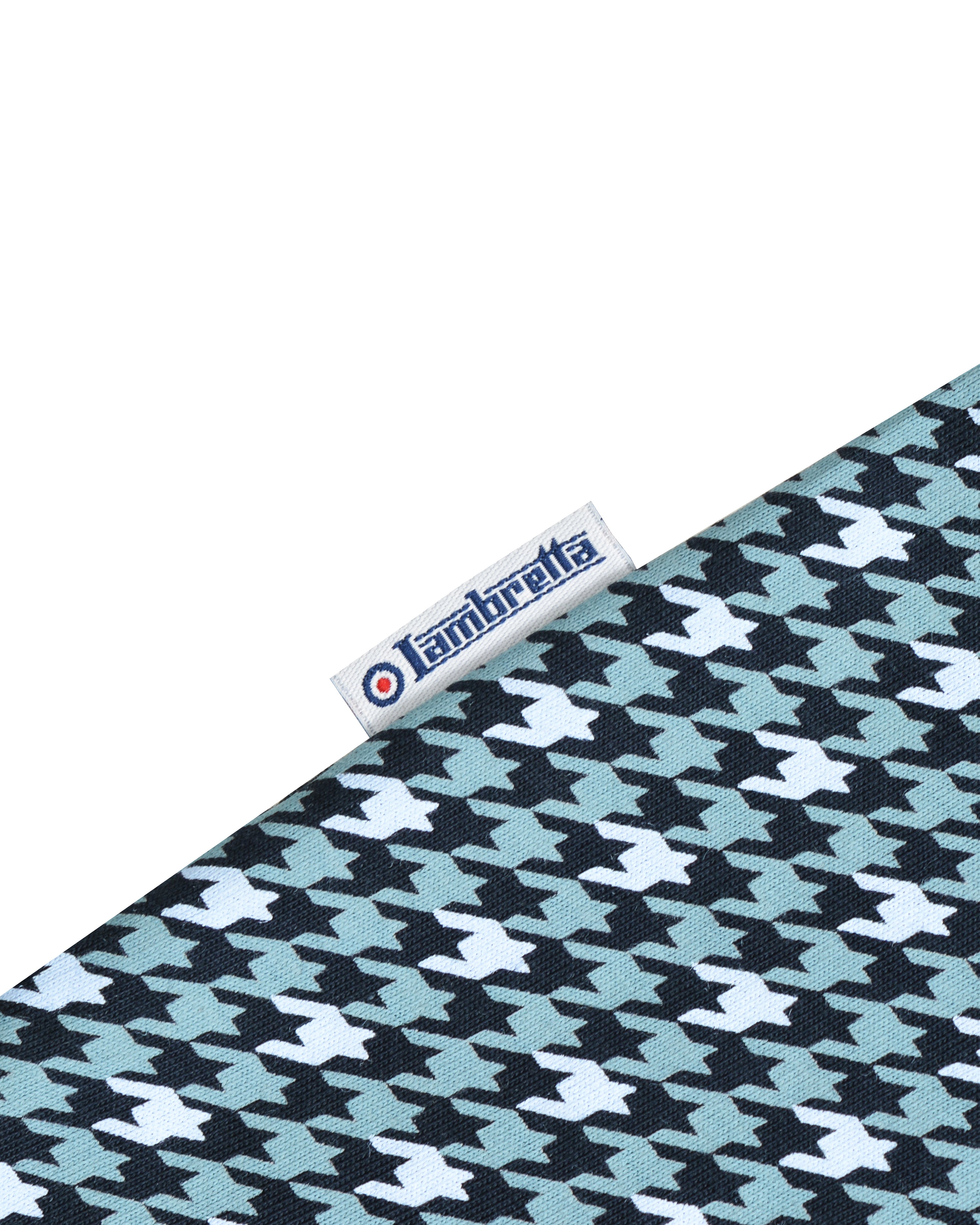 Mens Lambretta Houndstooth Polo Navy