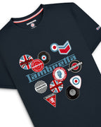 Lambretta Badges T shirt  Navy