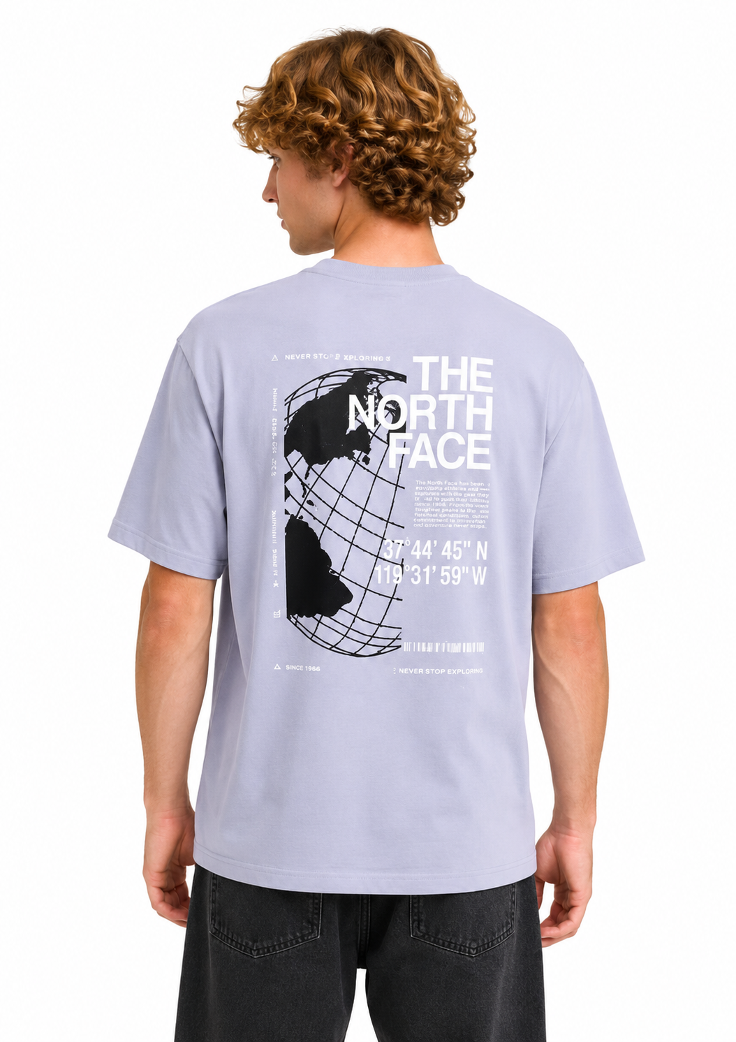 The North Face1 The North Face Mens Globe Reload Relaxed T Shirt In Grey Colour