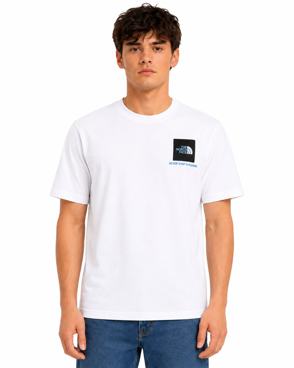 The North Face men small box Tee White