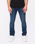 Crosshatch Farrowed Stretch Denim Jeans Dark Wash