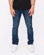 Crosshatch Farrowed Stretch Denim Jeans Dark Wash