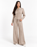 Chic Knit Two-Piece Set Biege F332