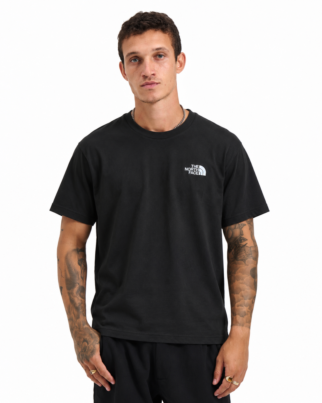 The north face mens graphic relaxed T Shirt in  black