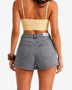 Denim Skort  Grey
