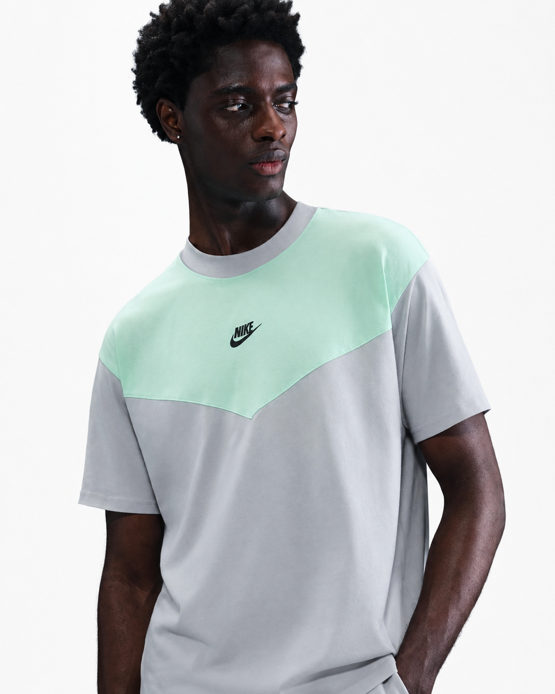 Nike Tech Sportswear Mens Grey/Mint T-Shirt