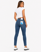 Ladies Stone Wash  distress skinny   J1622