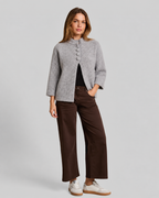 Button Front Textured Jacket Grey ZS8192