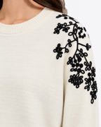 Embroidered Jumper  Cream  ZS3095