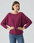 Ribbed Knit Jumper Plum ZS9011