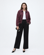 Zip Up Collared Jacket Plum 27355