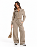 Knitted Co-Ord Set Biege F328