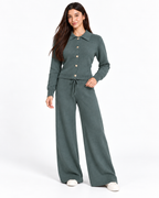 Chic Knit Two-Piece Set   Sage  F332